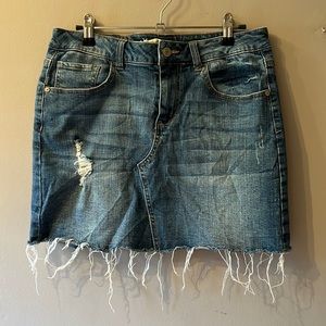 Altar’d State Distressed Denim Skirt